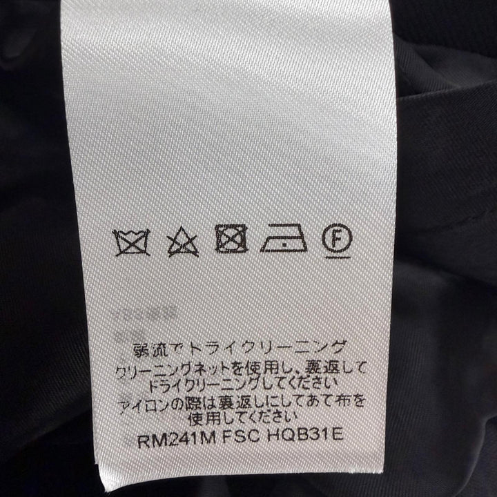 極美品□LOUIS VUITTON ルイヴィトン 24SS エンベリッシュドウール 背面ビジューデザイン ブルゾン ブラック 50 イタリア製 正規品