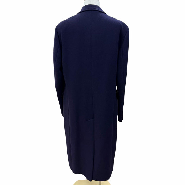美品□HUGO BOSS ヒューゴボス ダブルブレスト チェスターコート ロングコート パープル 52 正規品 メンズオススメ◎ ハンガー付き