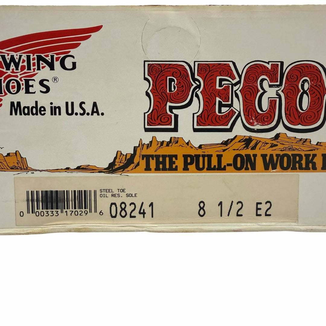 良品▼RED WING レッドウィング 1996年製 2276 レザー PT91プリントタグ スチールトゥ ペコスブーツ ブラウン 8.5 EE USA製 メンズ　