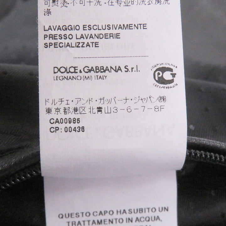 極美品□DOLCE&amp;GABBANA ドルチェ＆ガッバーナ ラムスキン 黒タグ レザージャケット シングルライダース ブラック 44 イタリア製 正規品