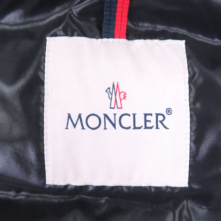 極美品□MONCLER モンクレール PARPAILLON GILET ロゴ入り スタンドカラー ダウンベスト ジレ パファーベスト ネイビー 1 正規品 メンズ