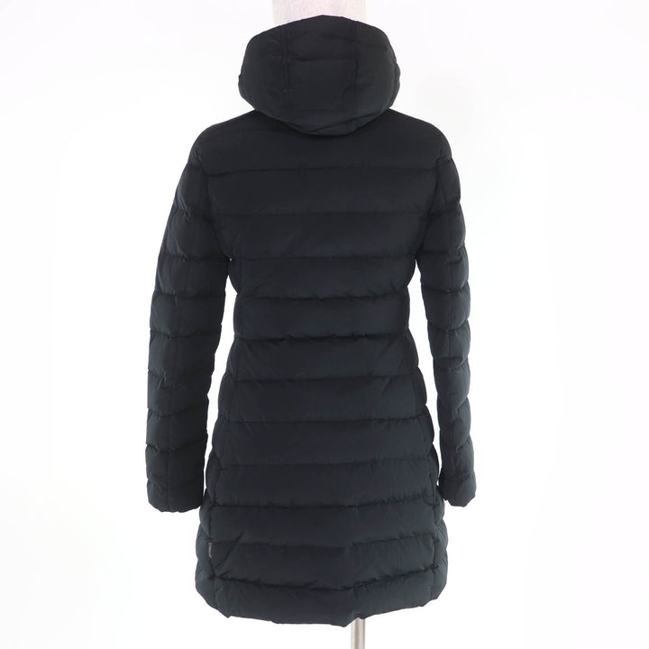 美品☆MONCLER モンクレール GARBET ロゴボタン・フード付 ZIP UP ダウンコート ダウンジャケット ブラック 00 レディース