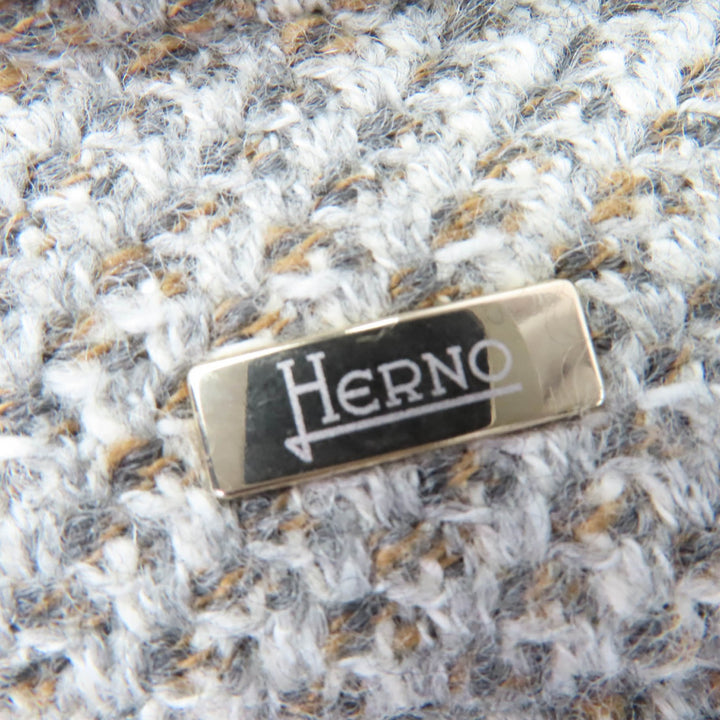 美品☆Herno ヘルノ 2020年製 GC0294D ウール コットン 中綿入りレイヤードデザイン チェスターコート グレー系 40 イタリア製 正規品