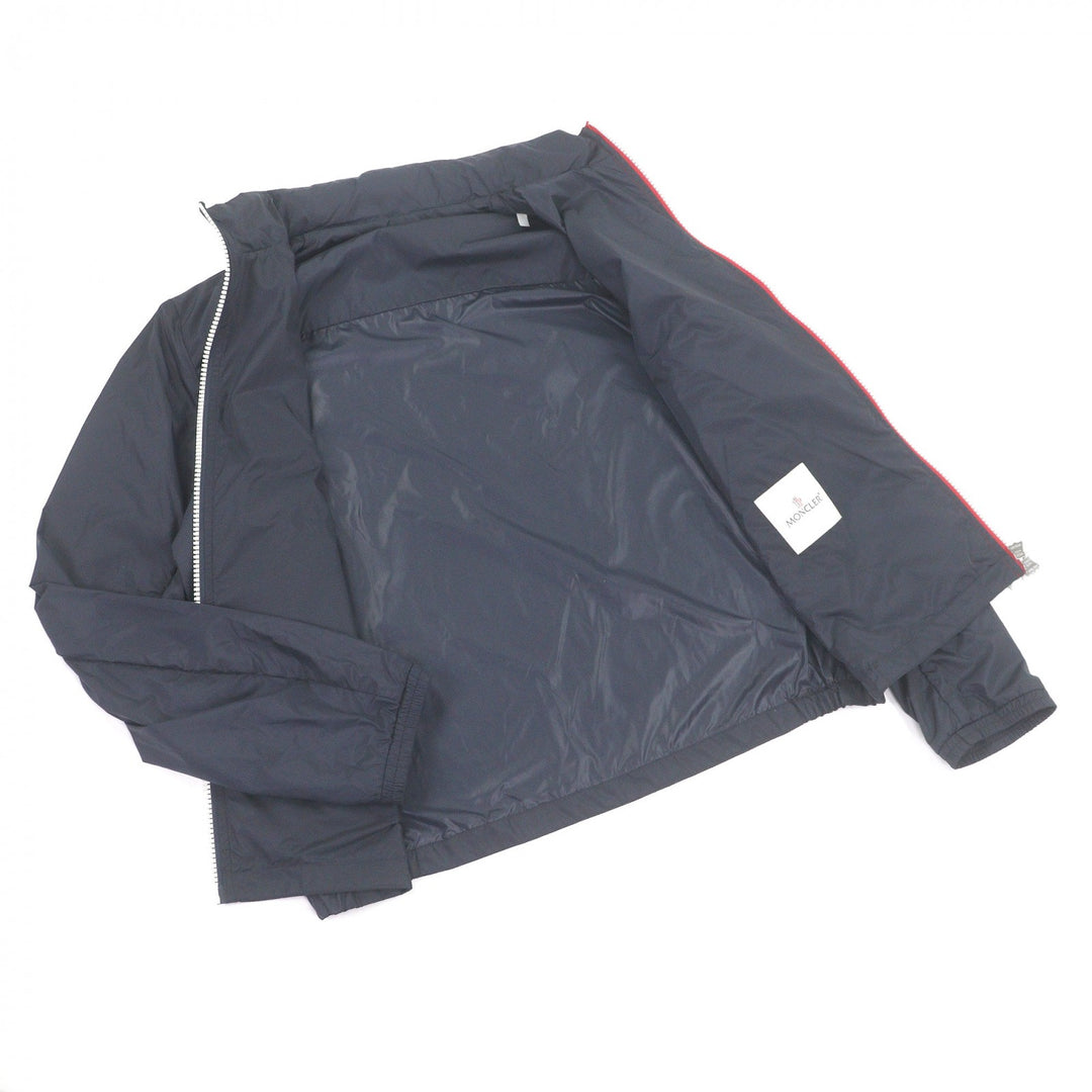 極美品□MONCLER モンクレール KERALLE GIUBBOTTO ロゴワッペン フード入り トリコロール ナイロンジャケット 紺 4 ルーマニア製 正規品
