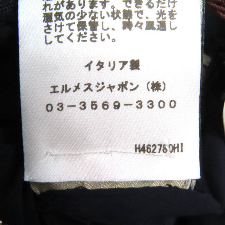 未使用品△HERMES エルメス 24AW 462780HI セリエボタン 中綿 ブルゾン ジャケット ネイビー 44 ハンガー・ガーメント付き 正規品 メンズ