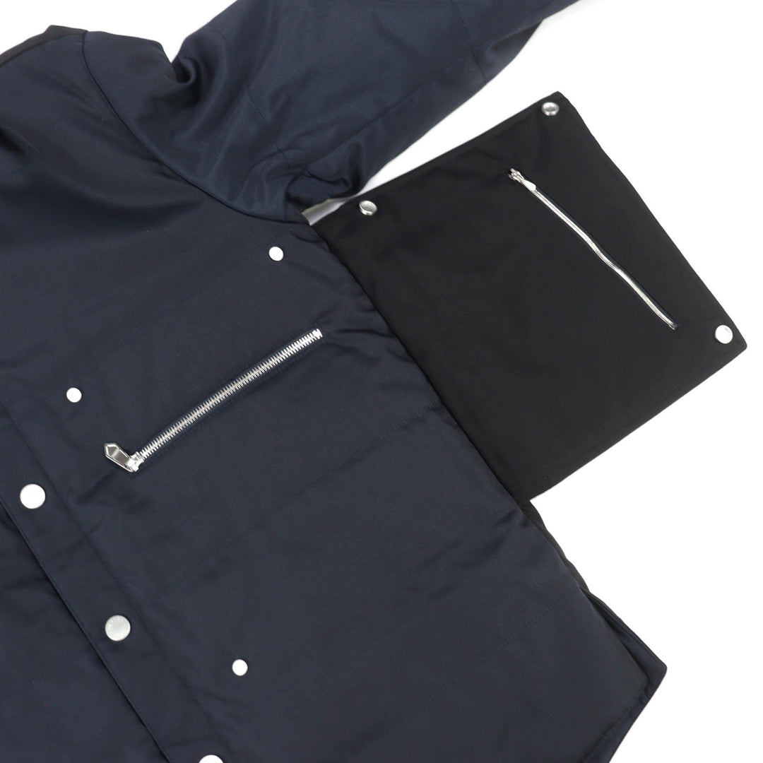 未使用品△HERMES エルメス 24AW 462780HI セリエボタン 中綿 ブルゾン ジャケット ネイビー 44 ハンガー・ガーメント付き 正規品 メンズ