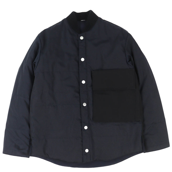未使用品△HERMES エルメス 24AW 462780HI セリエボタン 中綿 ブルゾン ジャケット ネイビー 44 ハンガー・ガーメント付き 正規品 メンズ