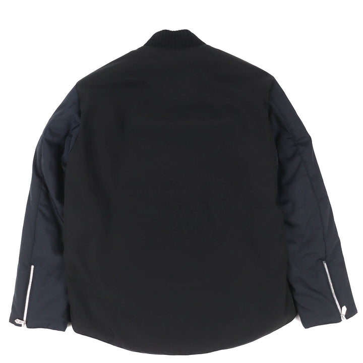 未使用品△HERMES エルメス 24AW 462780HI セリエボタン 中綿 ブルゾン ジャケット ネイビー 44 ハンガー・ガーメント付き 正規品 メンズ