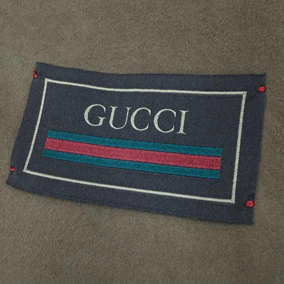 極美品▼GUCCI グッチ 774538 ロゴ入りボタン スムース シングル チェスターコート ブラウン 48 イタリア製 正規品 メンズ