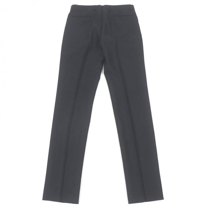 未使用品□DIOR ディオール オム 013C120A4441 ウール モヘア センタープレス スラックス トラウザーズ 黒 46 イタリア製 正規品 メンズ