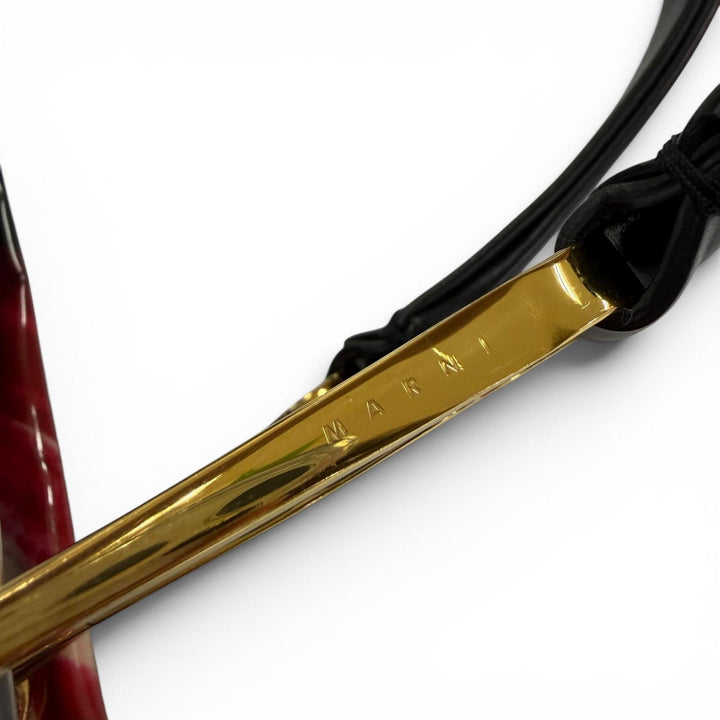美品☆MARNI マルニ BMMP0013Q1P3425 レザー使い GLOSSY GRIP ALMA ハンドバッグ マルチカラー イタリア製 レディース 保存袋付き