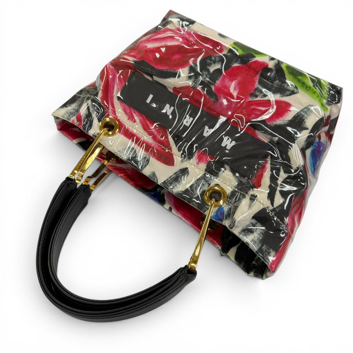 美品☆MARNI マルニ BMMP0013Q1P3425 レザー使い GLOSSY GRIP ALMA ハンドバッグ マルチカラー イタリア製 レディース 保存袋付き