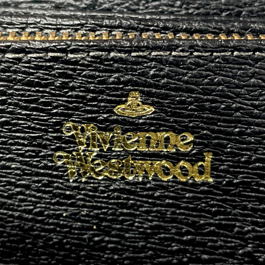 未使用品▲Vivienne Westwood ヴィヴィアンウエストウッド 3118C9A1 ビッグオーブ レザーウォレット 長財布 ブラック レディース 箱付き