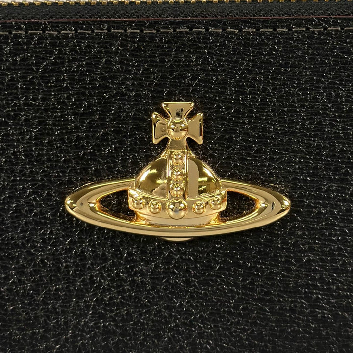 未使用品▲Vivienne Westwood ヴィヴィアンウエストウッド 3118C9A1 ビッグオーブ レザーウォレット 長財布 ブラック レディース 箱付き