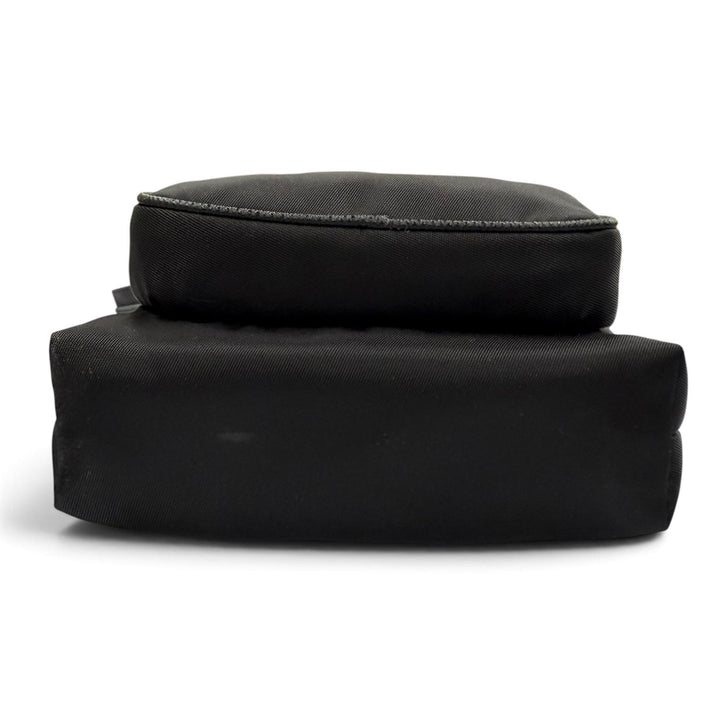 極美品▼PRADA プラダ 2ZH155 ナイロン レザー Re-Nylon トライアングルロゴ 三角プレート フォンケース ショルダーバッグ シルバー金具
