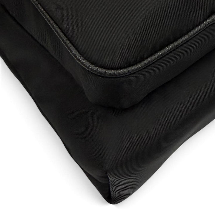 極美品▼PRADA プラダ 2ZH155 ナイロン レザー Re-Nylon トライアングルロゴ 三角プレート フォンケース ショルダーバッグ シルバー金具