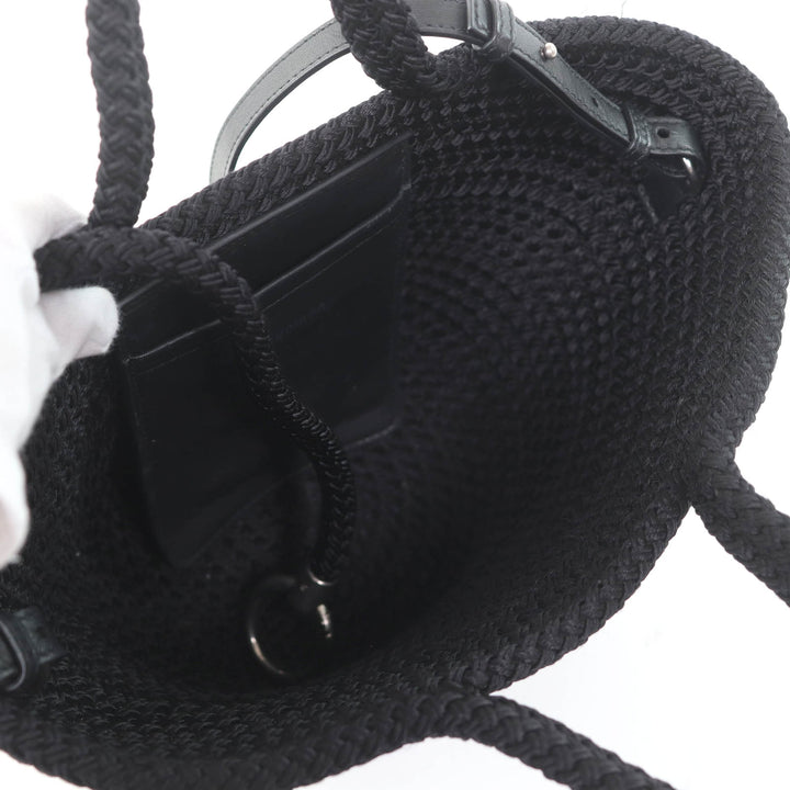 良品☆BALENCIAGA バレンシアガ 695612 イビザ スモール レザー使い 2WAY ハンドバッグ ショルダーバッグ ブラック 伊製 レディース