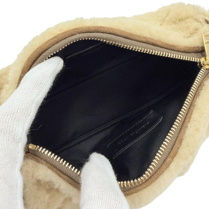 未使用品☆SAINT LAURENT PARIS サンローランパリ 699703 サド ムートン レザー使い YSL チェーンショルダー チューブバッグ ベージュ