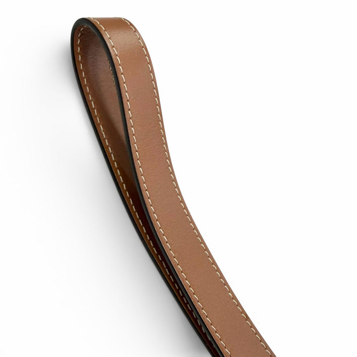 極美品△CELINE セリーヌ 19714 ストラップボックス トリオンフキャンバス ハンドバッグ ハンドバッグ タン ブラウン 伊製 レディース