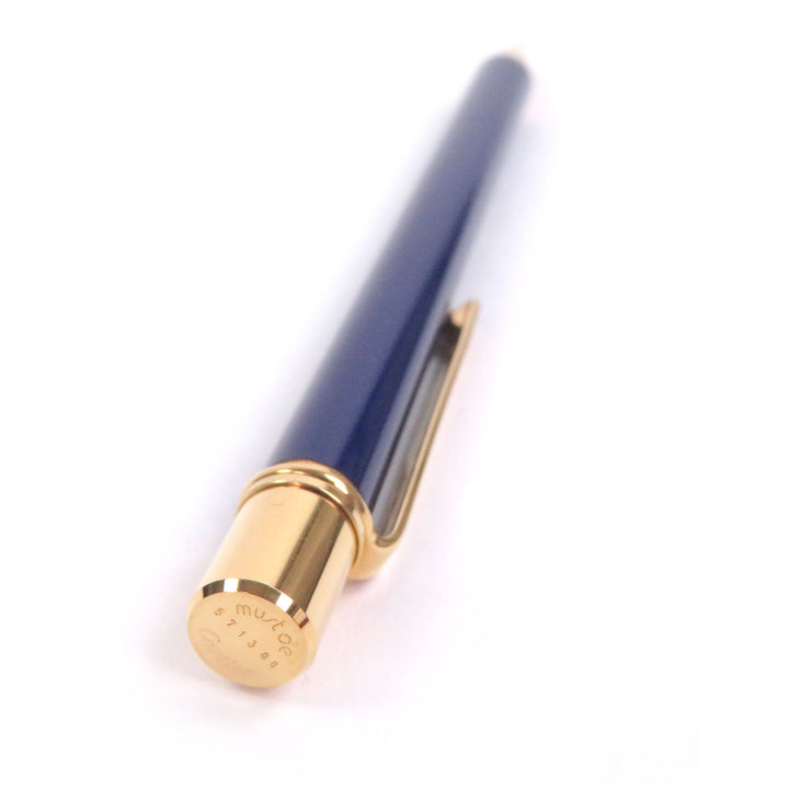 極美品□Cartier カルティエ ヴィンテージ マスト ドゥ カルティエ ツイスト式 ボールペン ブルー ゴールド フランス製 メンズ 筆記OK