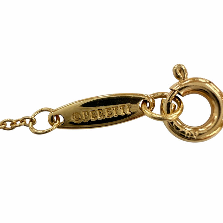 美品◇TIFFANY&amp;Co. ティファニー バイザヤード エルサペレッティ 750 YG 1P ダイヤ約0.12ct 枠直径約4.73mm ネックレス 重量1.94g 箱付き