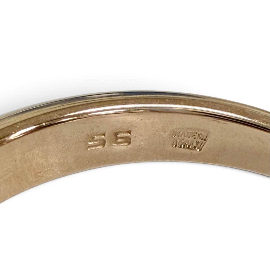 極美品△BVLGARI ブルガリ ブルガリブルガリ フリップ リング 指輪 1Pダイヤモンド 750(PG) ピンクゴールド 56 （JP16号） 重量5.94g