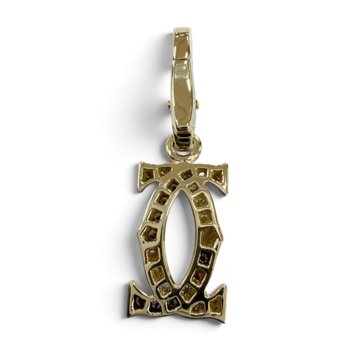 極美品☆Cartier カルティエ PN4237 2C ダイヤ チャーム 750(YG）ダイヤモンド ペンダントトップ イエローゴールド 重量2.16g レディース