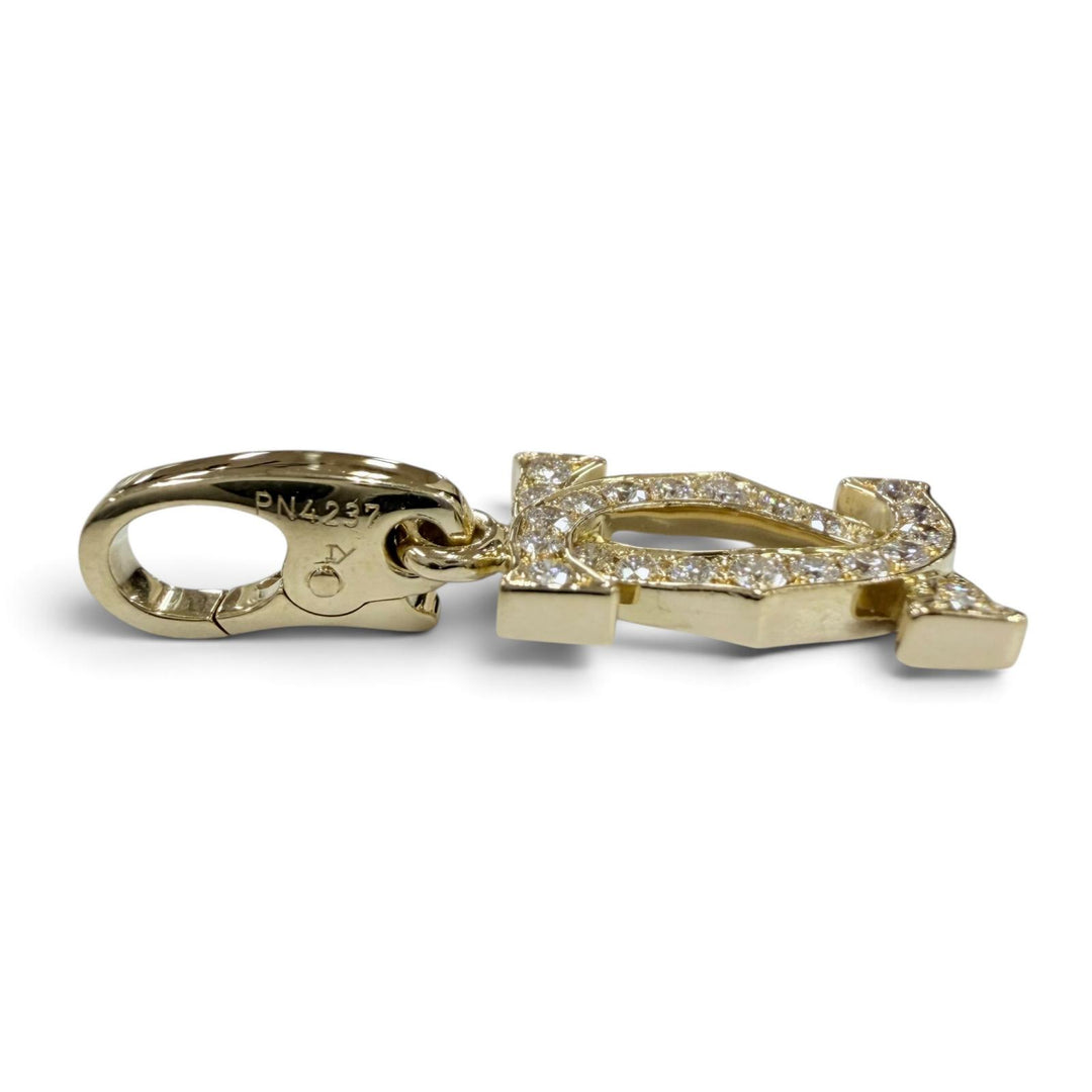 極美品☆Cartier カルティエ PN4237 2C ダイヤ チャーム 750(YG）ダイヤモンド ペンダントトップ イエローゴールド 重量2.16g レディース