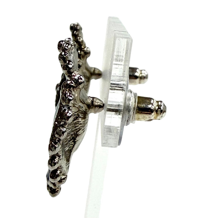 美品◇CHANEL シャネル F23K ABC214 カメリア パール ココマーク ピアス アクセサリー 両耳用 黒 シルバー金具 フランス製 レディース