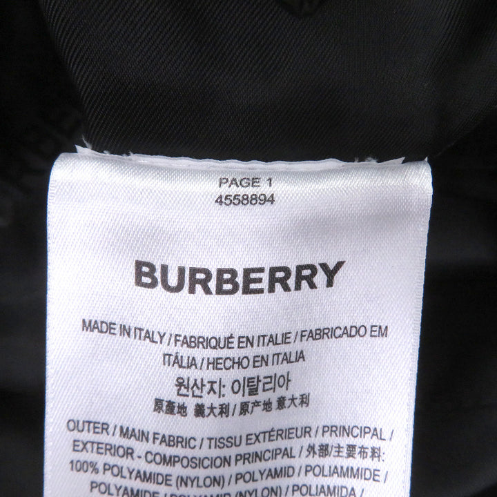 極美品□BURBERRY バーバリー 4558894 ロゴボタン テーラードタイプ 中綿 キルティングジャケット ブラック L イタリア製 正規品 メンズ