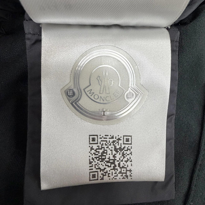 美品◇MONCLER モンクレール J10938G00037 ダブルジップ ロゴワッペン付 ストレッチ ジャケット ブルゾン 黒 XS 正規品 レディース