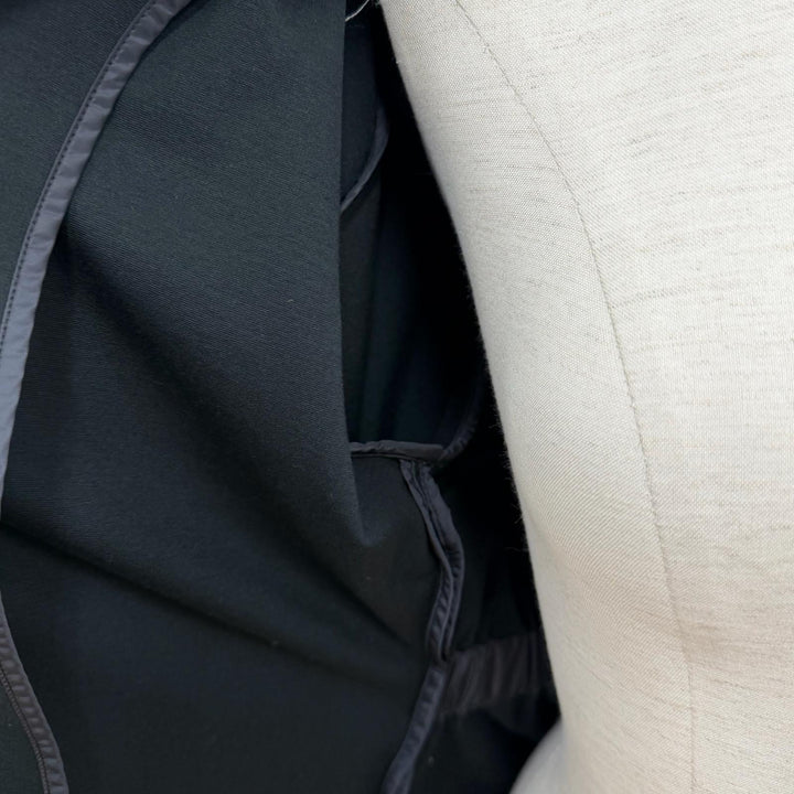 美品◇MONCLER モンクレール J10938G00037 ダブルジップ ロゴワッペン付 ストレッチ ジャケット ブルゾン 黒 XS 正規品 レディース