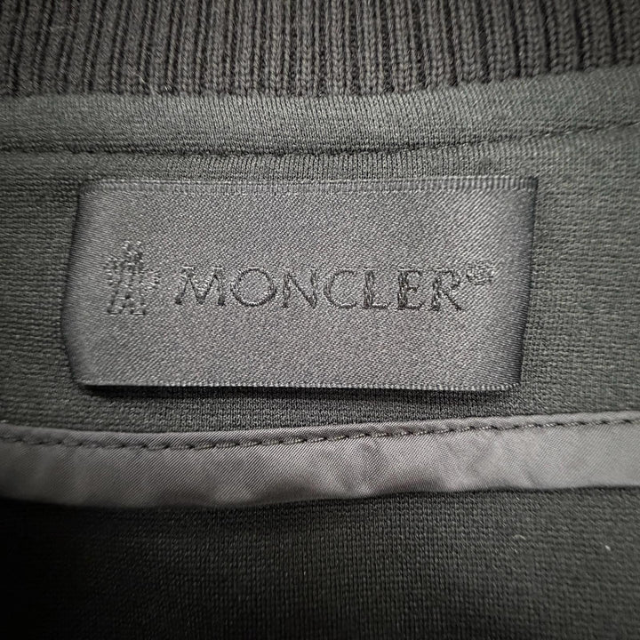 美品◇MONCLER モンクレール J10938G00037 ダブルジップ ロゴワッペン付 ストレッチ ジャケット ブルゾン 黒 XS 正規品 レディース