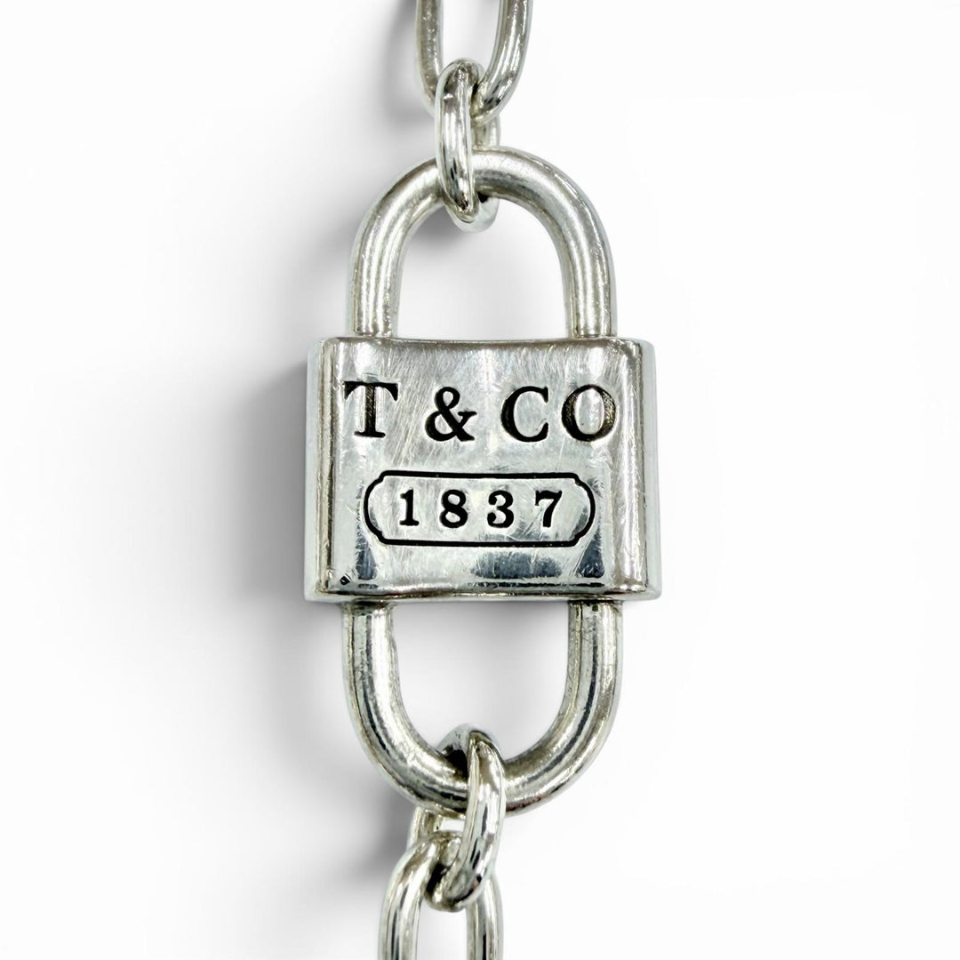 美品◇TIFFANY&amp;Co. ティファニー 1837 スモール ダブルロック AG925 ブレスレット シルバー アクセサリー 重量6.89g レディース 袋付き