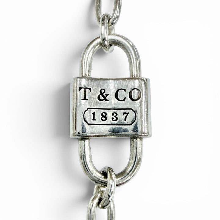 美品◇TIFFANY&amp;Co. ティファニー 1837 スモール ダブルロック AG925 ブレスレット シルバー アクセサリー 重量6.89g レディース 袋付き