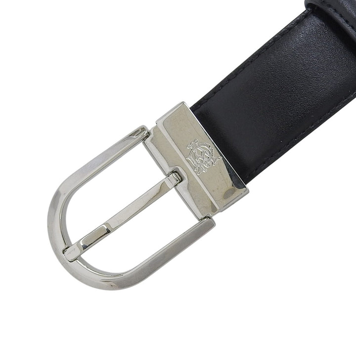 極美品▲Dunhill ダンヒル ピンバックル リバーシブル レザー ベルト ブラック ブラウン シルバー金具 42/107 伊製 メンズ 箱・保存袋付