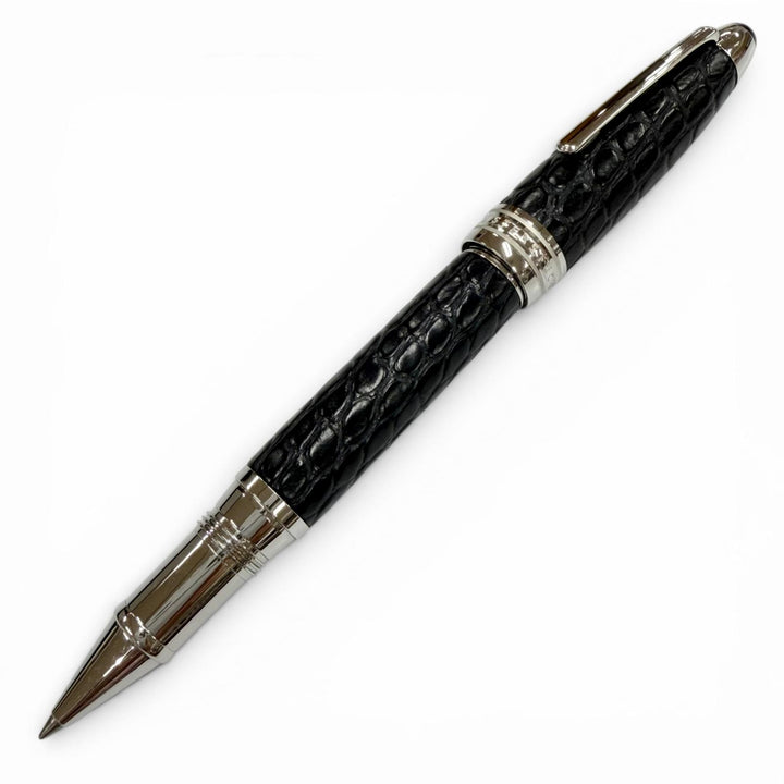 美品▼MONTBLANC モンブラン マイスターシュテュック グレートマスターズ エキゾチックレザー ローラーボール ブラックアリゲーター
