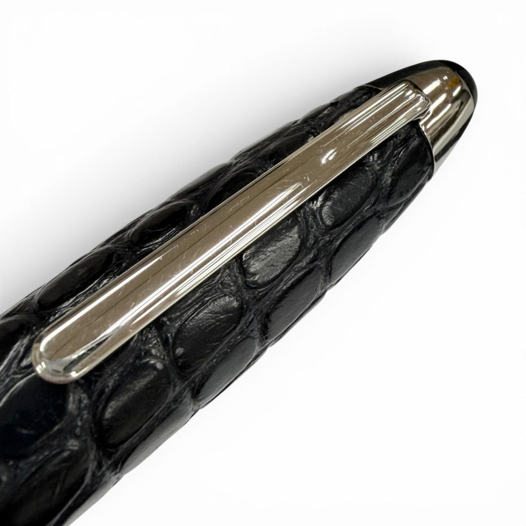 美品▼MONTBLANC モンブラン マイスターシュテュック グレートマスターズ エキゾチックレザー ローラーボール ブラックアリゲーター