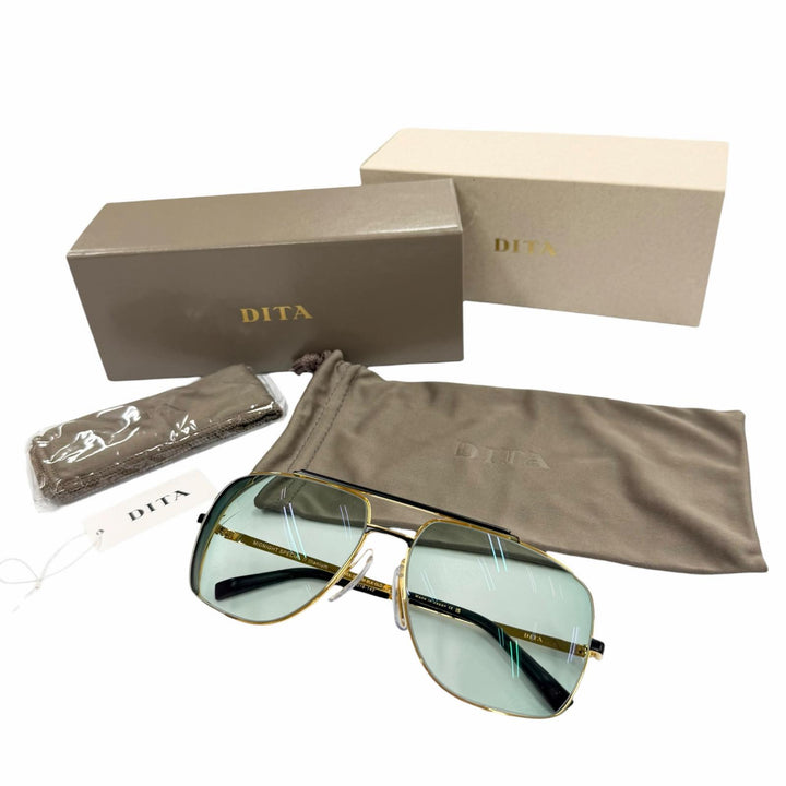 極美品▼DITA ディータ DRX-2010 MIDNIGHT SPECIAL チタニウム ツーブリッジ アイウェア サングラス 60□16-140 度入り 定価95700円 箱付