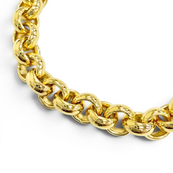 極美品△TOM WOOD トムウッド Thick Rolo Bracelet Gold シック ロロ ブレスレット 925 全長約19cm ゴールド 重量16.6g レディース
