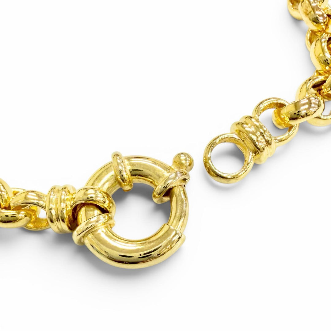 極美品△TOM WOOD トムウッド Thick Rolo Bracelet Gold シック ロロ ブレスレット 925 全長約19cm ゴールド 重量16.6g レディース