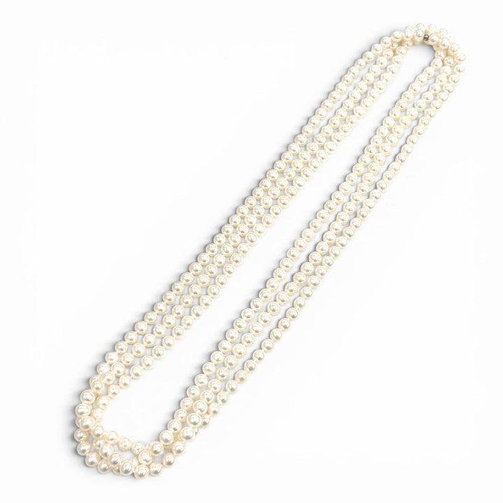 美品★ティファニー ジーグフェルド コレクション パール ラップ ネックレス AG925 全長約204cm 総重量148.5g 定価429000円 箱付
