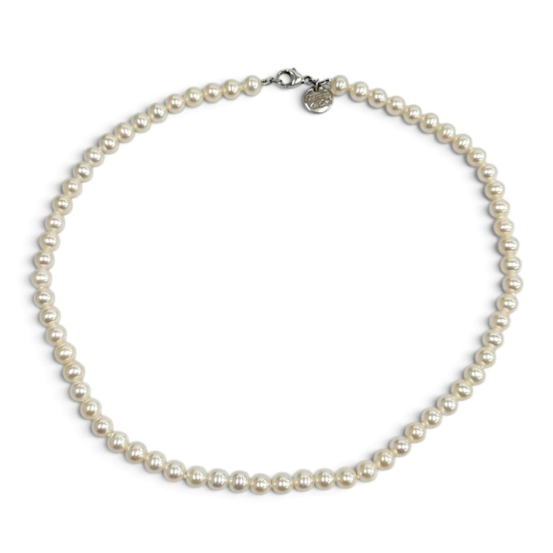 美品★TIFFANY&amp;Co. ティファニー ジーグフェルド コレクション パール ネックレス シルバー クラスプ、6〜7mm 重量23.0g 定価209000円