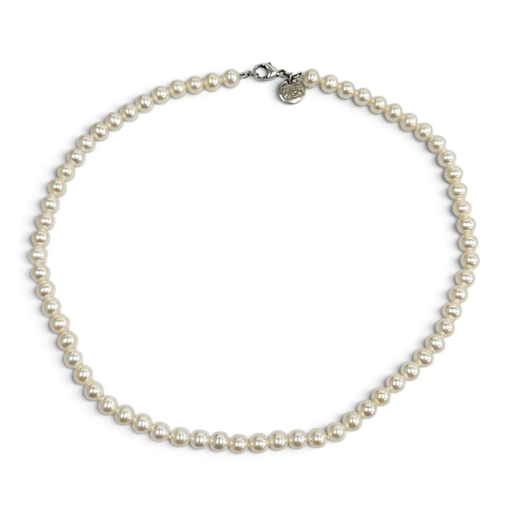 美品★TIFFANY&amp;Co. ティファニー ジーグフェルド コレクション パール ネックレス シルバー クラスプ、6〜7mm 重量23.0g 定価209000円