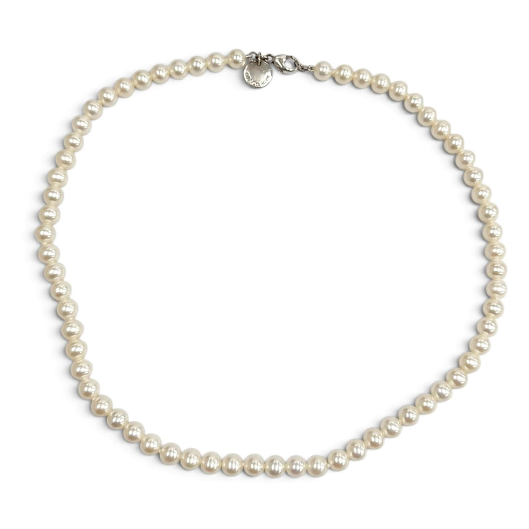 美品★TIFFANY&amp;Co. ティファニー ジーグフェルド コレクション パール ネックレス シルバー クラスプ、6〜7mm 重量23.0g 定価209000円