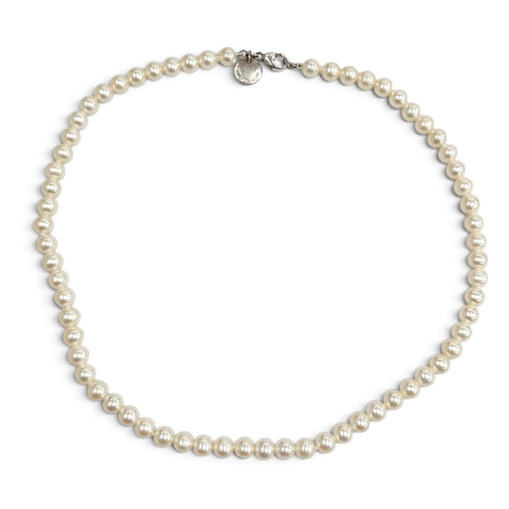 美品★TIFFANY&amp;Co. ティファニー ジーグフェルド コレクション パール ネックレス シルバー クラスプ、6〜7mm 重量23.0g 定価209000円
