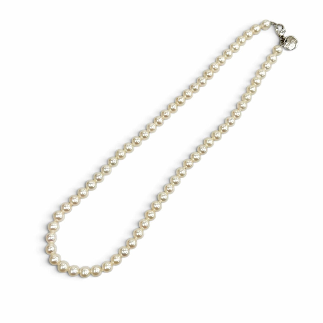 美品★TIFFANY&amp;Co. ティファニー ジーグフェルド コレクション パール ネックレス シルバー クラスプ、6〜7mm 重量23.0g 定価209000円