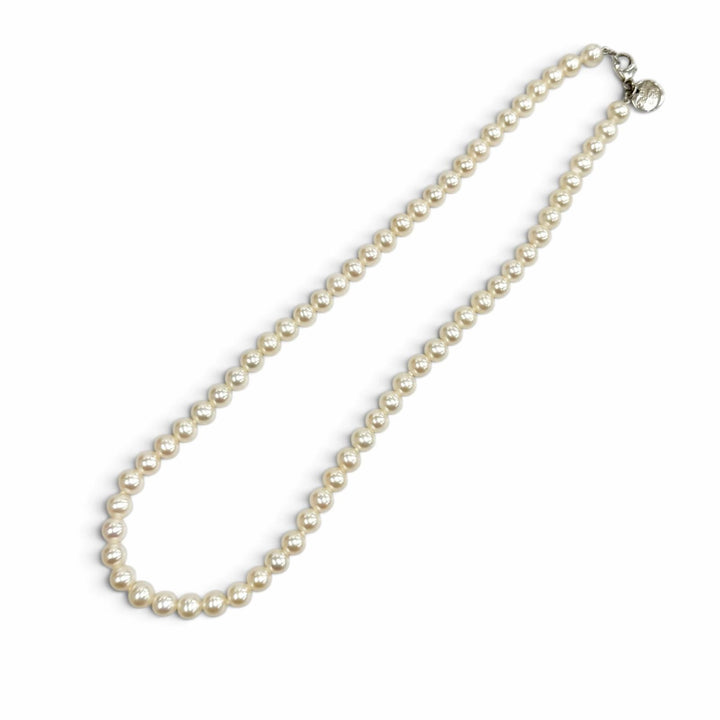 美品★TIFFANY&amp;Co. ティファニー ジーグフェルド コレクション パール ネックレス シルバー クラスプ、6〜7mm 重量23.0g 定価209000円