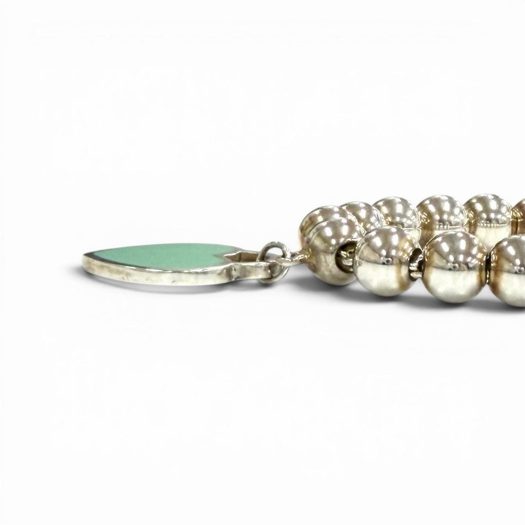 美品★TIFFANY&amp;Co. ティファニー リターントゥティファニー ミニ ハート タグ ビーズ ブレスレット 925 全長約16cm シルバー 重量5.4g