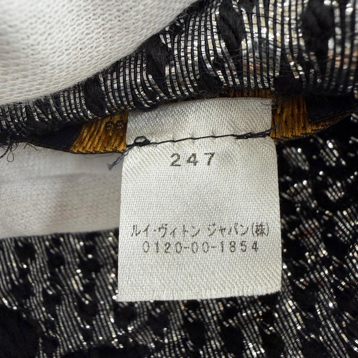 良品☆LOUIS VUITTON ルイヴィトン M75833 エシャルプ ロゴマニア シャイン ウール シルク マフラー ブラック イタリア製 正規品